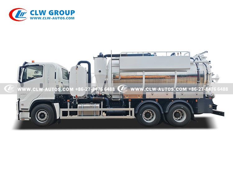 Isuzu Giga 6x4 Stainless Steel Sewer Jet Vacuum Truck