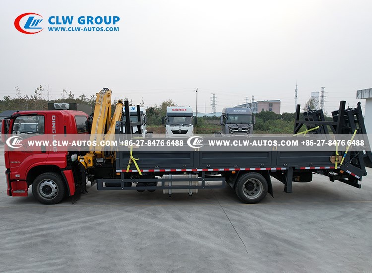 9isuzu flatbed truck with xcmg crane