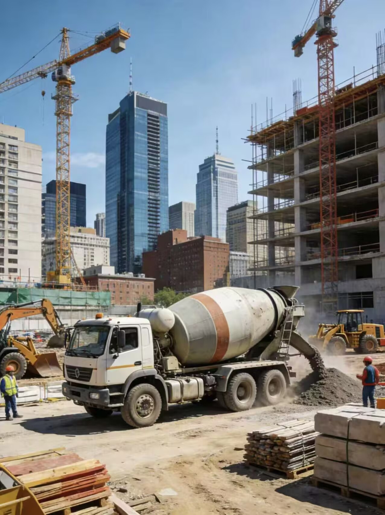 Concrete Transit Mixer on Truck Concrete Transit Mixer on Truck