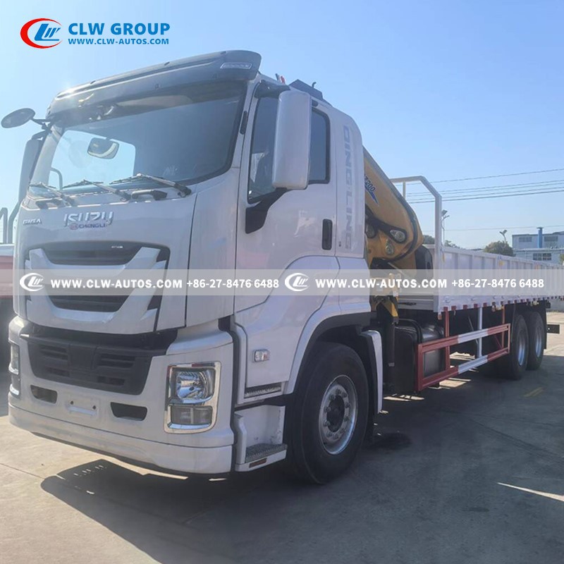 6ISUZU 6X4 Folding Boom Crane Truck