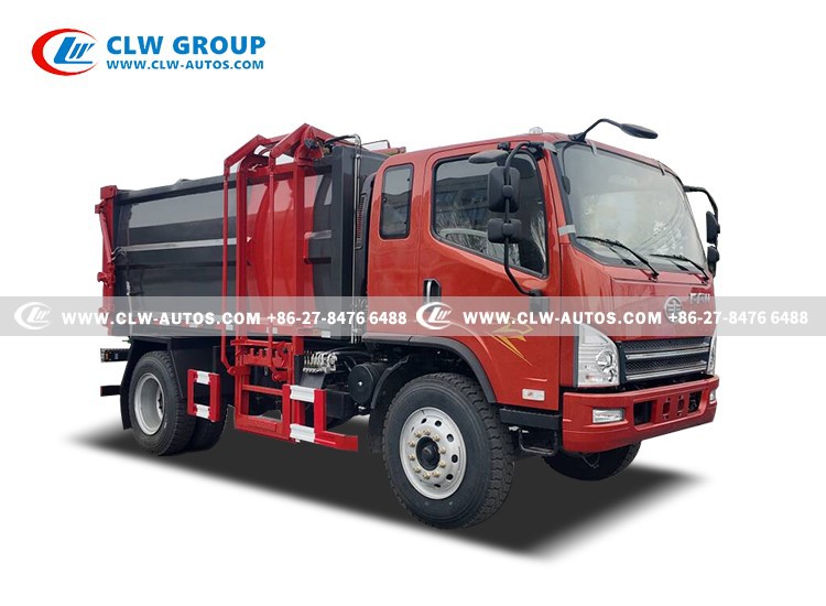 Side loader garbage truck