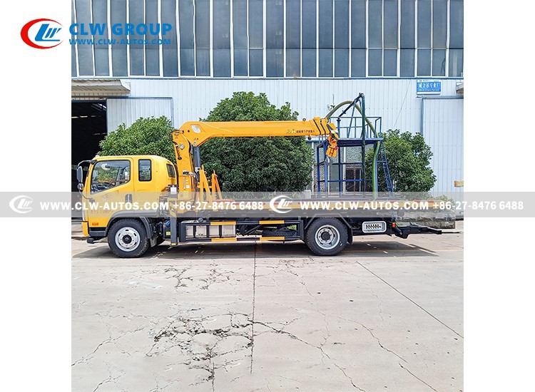 8Tons Flatbed Wrecker Truck With Crane