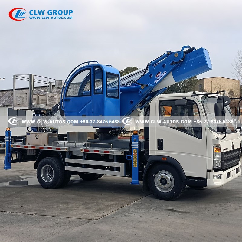 HOWO 28m Aerial Platform Truck Manlift Truck 9