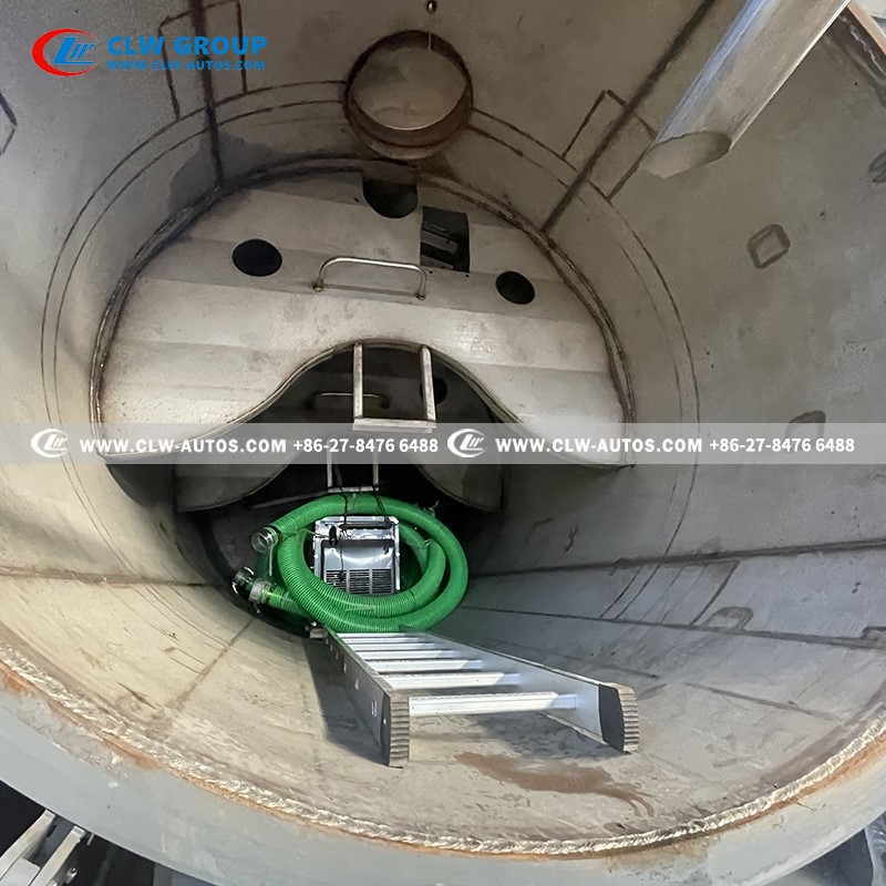 Stainless steel tank interior Anti-wave plates ensure safety
