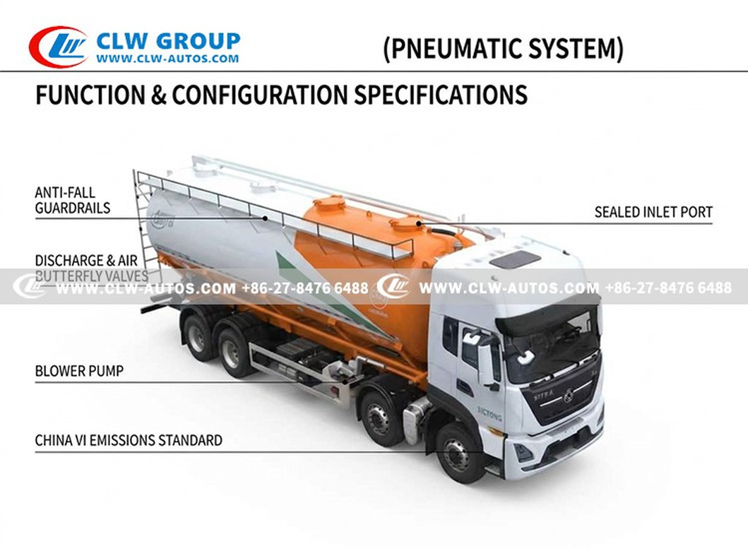 35m Pneumatic Bulk Tanker for Feed
