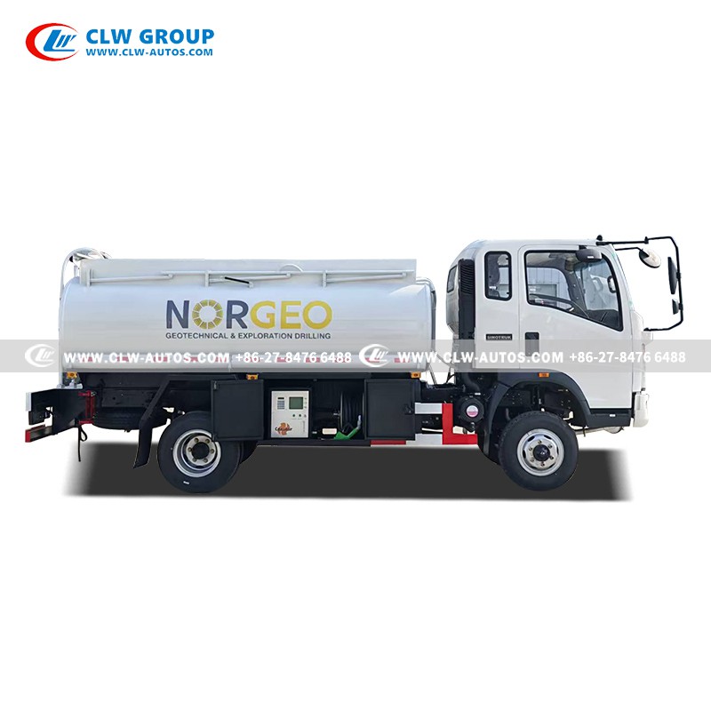 5cbm Oil Fuel Tank Truck Mobile diesel Engine Fuel