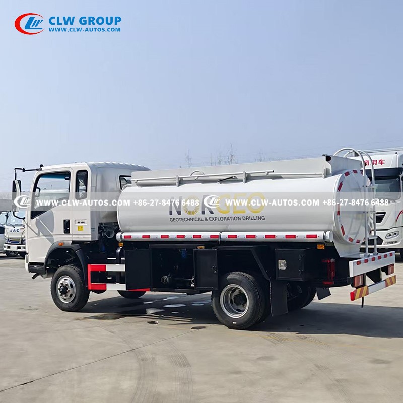 HOWO 5cbm Oil Fuel Tank Truck Mobile diesel Fuel