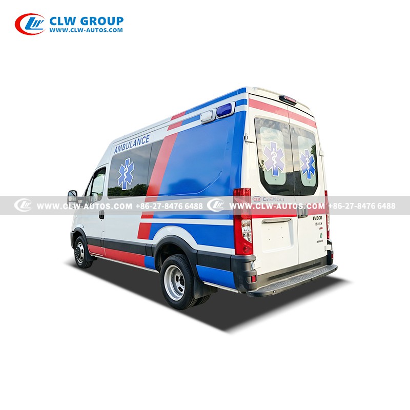 Diesel Iveco ambulance with double rear tires