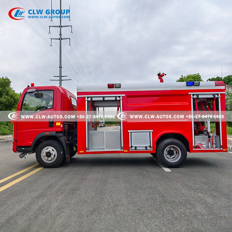 12HOWO 3 Ton Water Water Tank Fire Truck