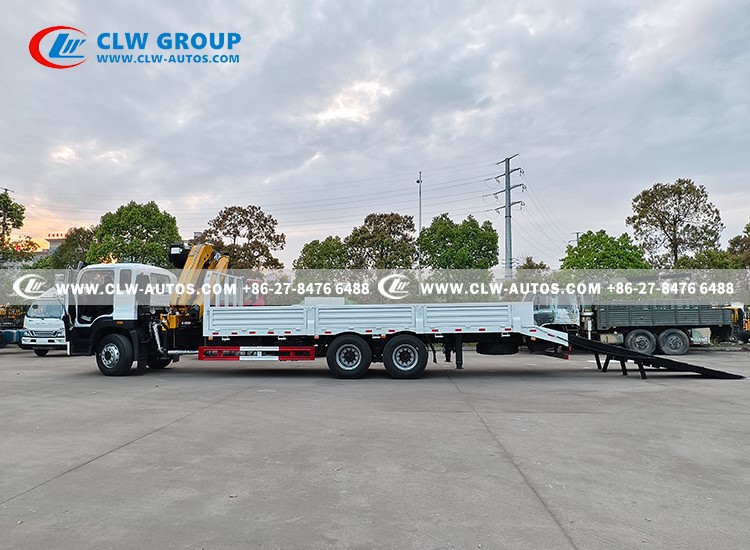 6x4 Flatbed Truck Mounted Crane