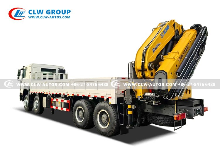mobile crane is located at the rear of the vehicle