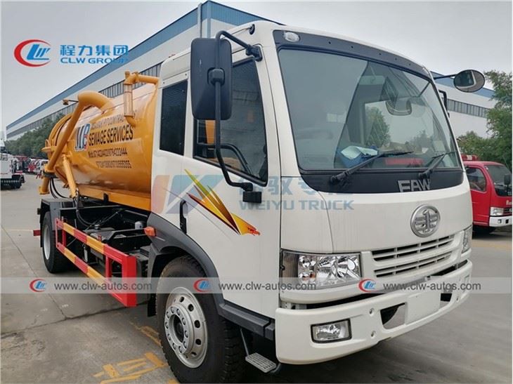 RHD 8Tons 8000L Cesspit Emptier Truck FAW