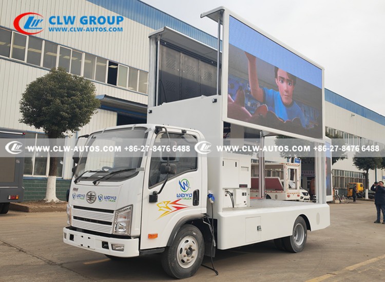 RHD Triple-Sided Screen LED Truck With Stage