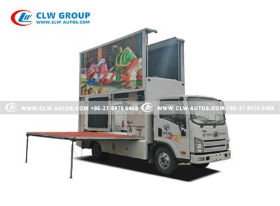 RHD Triple-Sided Screen LED Truck With Stage