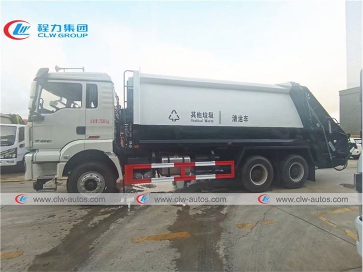 Shacman 20cbm 15tons 6X4 Compactor Garbage Truck