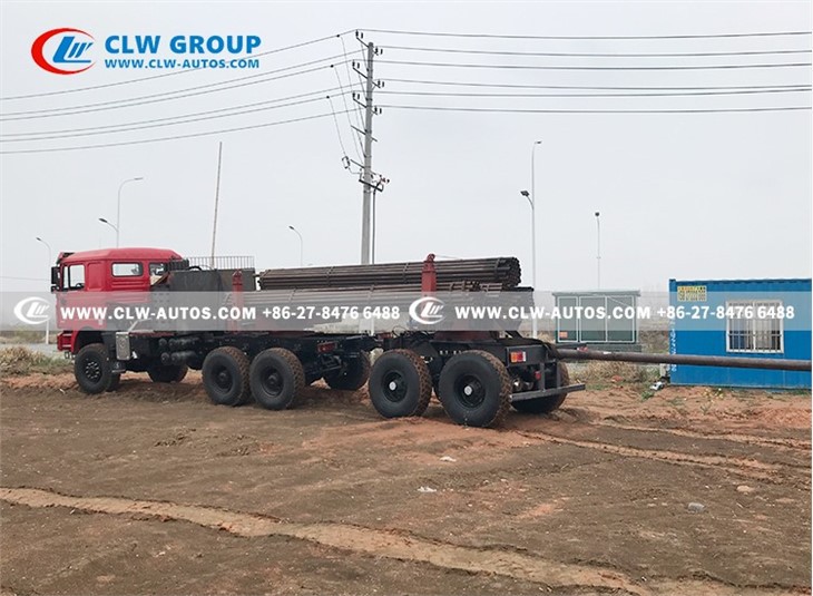 SHACMAN 6x6 30Tons Drilling Steel Pipe Transport Truck Trailer