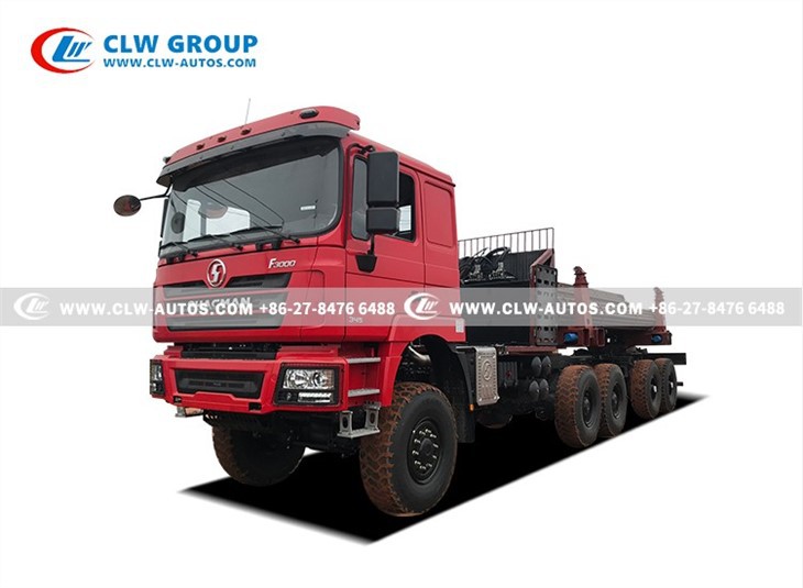 SHACMAN 6x6 30Tons Drilling Steel Pipe Transport Truck Trailer