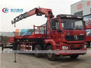 Shacman M3000 8X4 Truck Mounted 25Tons Knuckle Boom Palfinger Crane
