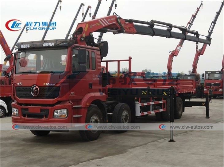 Shacman M3000 8X4 Truck Mounted 25Tons Knuckle Boom Palfinger Crane