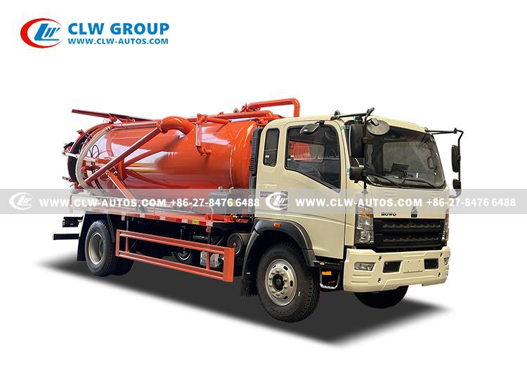 HOWO 10cbm Jurop Pump Vacuum Sewage Truck