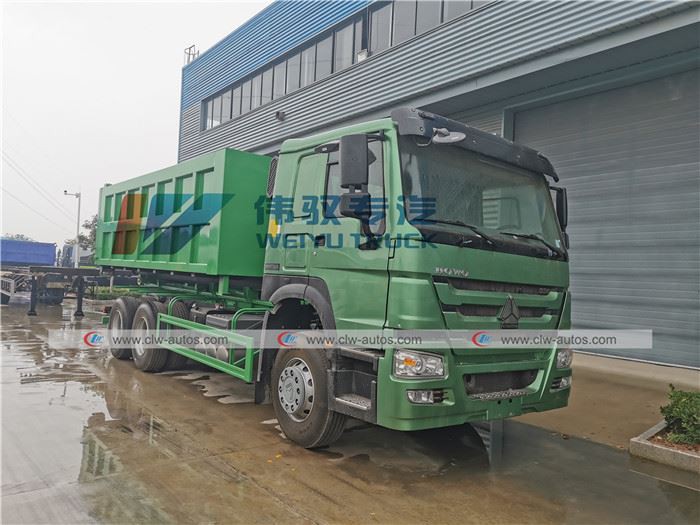 SINOTRUK HOWO 20cbm Hook Lift Garbage Truck
