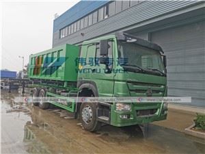 SINOTRUK HOWO 20cbm Hook Lift Garbage Truck