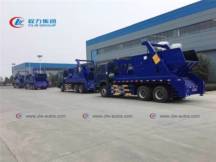 Sinotruk Howo 6X4 10CBM Skip Loader Swing Arm Garbage Truck