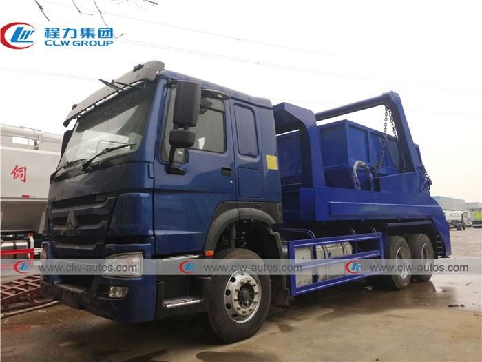 Sinotruk Howo 6X4 10CBM Skip Loader Swing Arm Garbage Truck