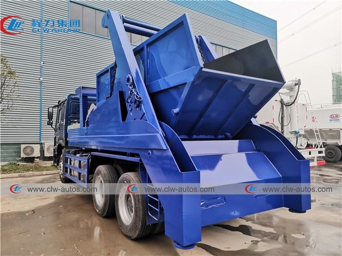 Sinotruk Howo 6X4 10CBM Skip Loader Swing Arm Garbage Truck