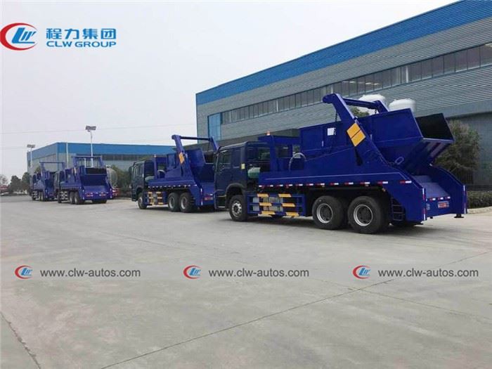 Sinotruk Howo 6X4 10CBM Skip Loader Swing Arm Garbage Truck