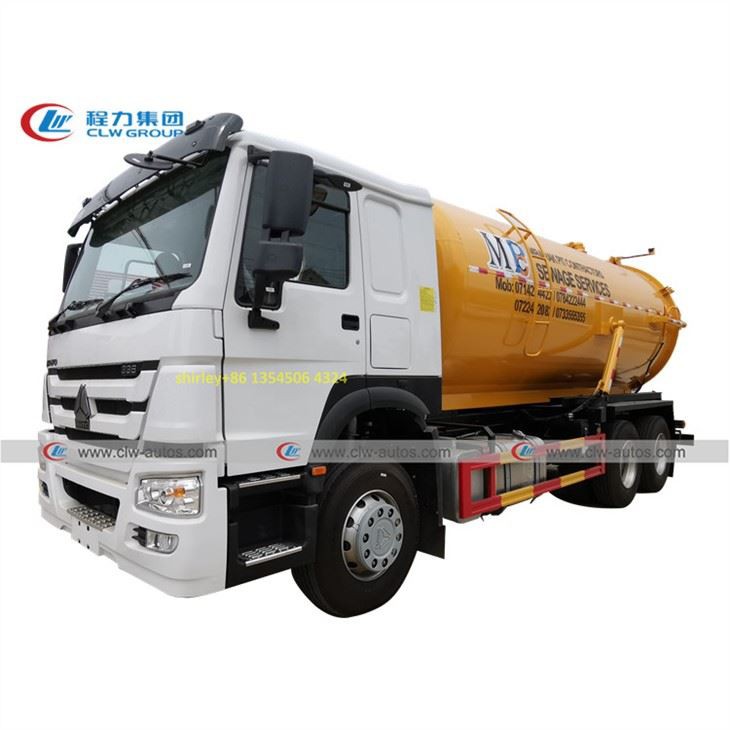 RHD Sinotruk Howo 16,000Liters Vacuum Septic Suction Truck