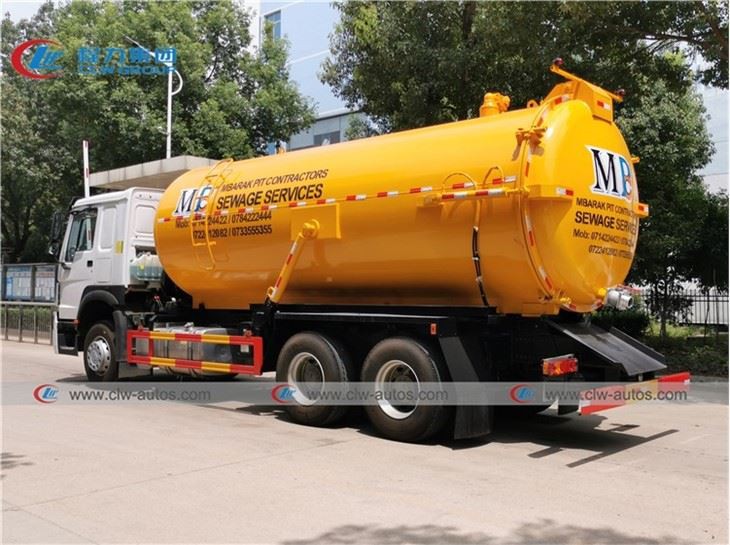 RHD Sinotruk Howo 16,000Liters Vacuum Septic Suction Truck