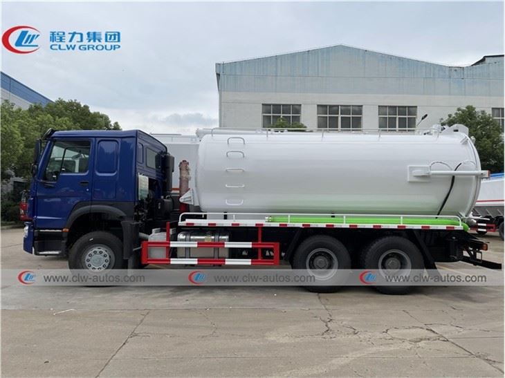 Sinotruk HOWO 6X4 15000liters Vacuum Sewage Suction Truck