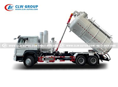 Sinotruk HOWO Industry Vacuum Loader Truck With Filter System For Cement Factory Use