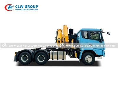 Tractor Truck With 8-Ton Knuckle Boom Crane suppliers
