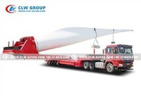 5 Axle Wind Turbine Blade Lowbed Trailer With Turntable