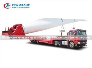 5 Axle Wind Turbine Blade Lowbed Trailer With Turntable
