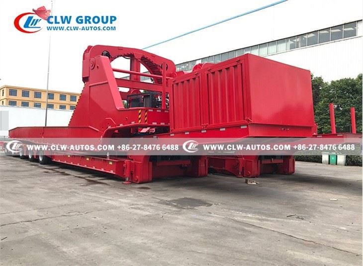 5 Axle Wind Turbine Blade Lowbed Trailer With Turntable