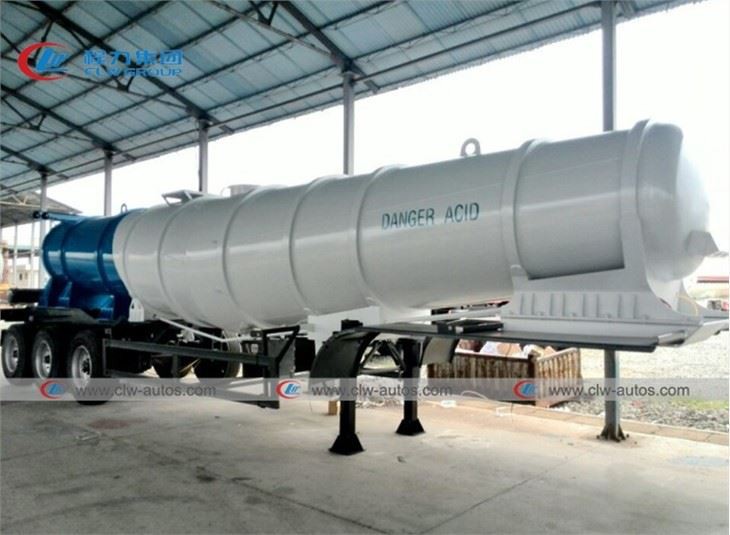 Zambia V-Shape 19M3 Sulfuric Acid Tank Semi Trailer