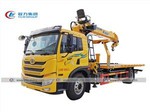 10Ton FAW Flatbed Wrecker Truck XCMG 8Ton Crane