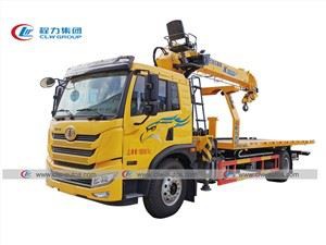 10Ton FAW Flatbed Wrecker Truck XCMG 8Ton Crane