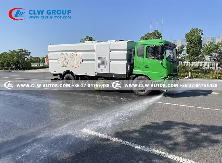 10dongfeng cummins 210hp washing and sweeping truck