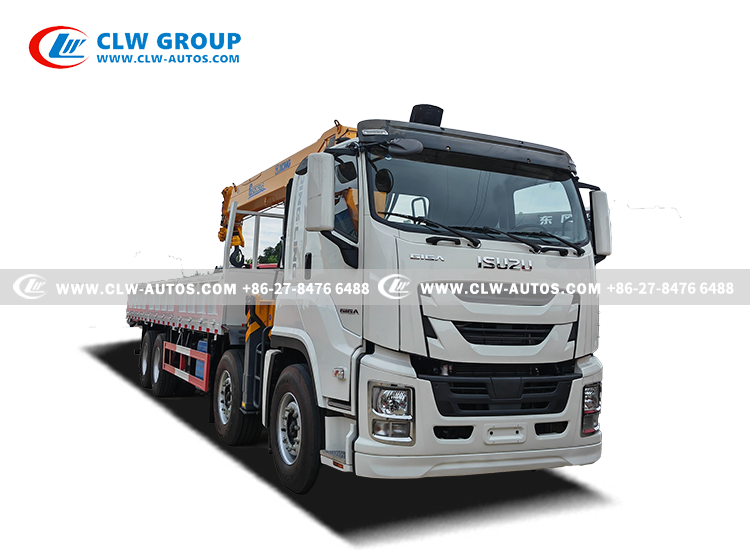 8isuzu 8x4 14tons crane truck