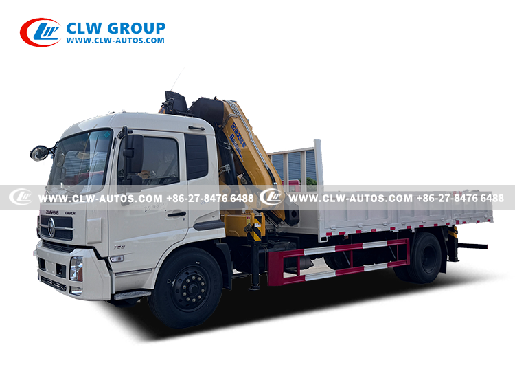 4dongfeng 4x2 crane truck