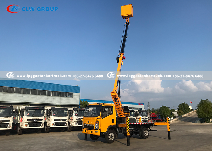 7howo crane truck with basket