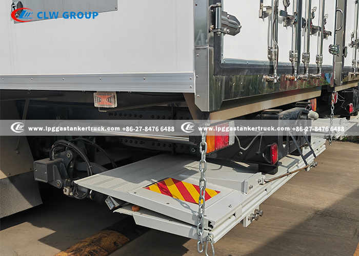 5isuzu 8x4 refrigerated truck with folding tailplate
