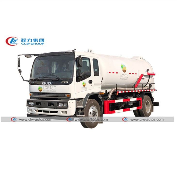 Stainless Steel ISUZU FTR 10Tons Vacuum Sludge Cleaning Truck